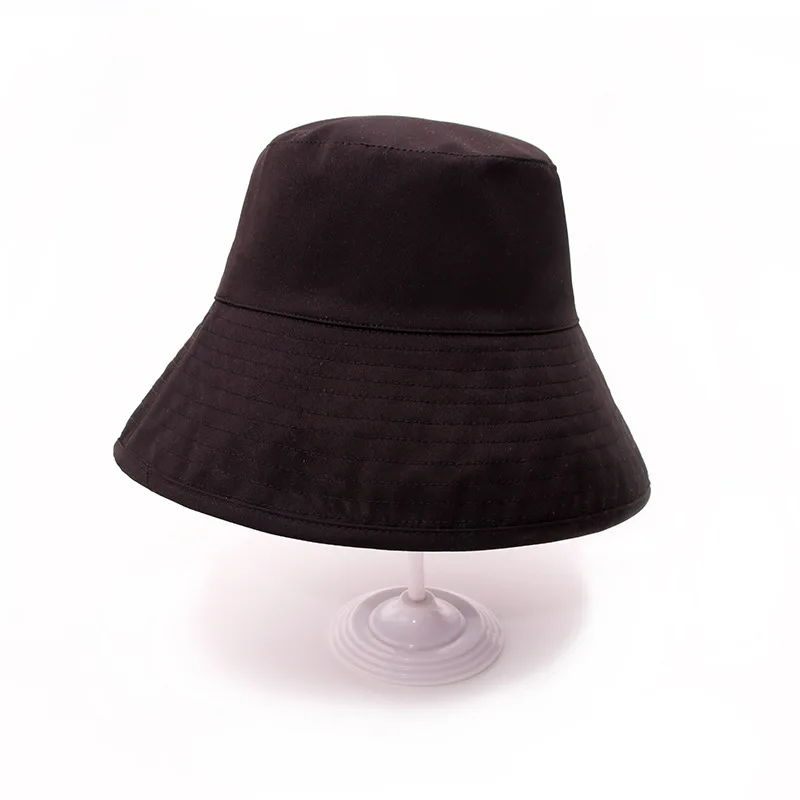 

Women Solid Wide Brim Bucket Hats For Men Summer Girls Fashion Sun Cotton Panama Caps Black Spring White Fashion Fisherman's Hat