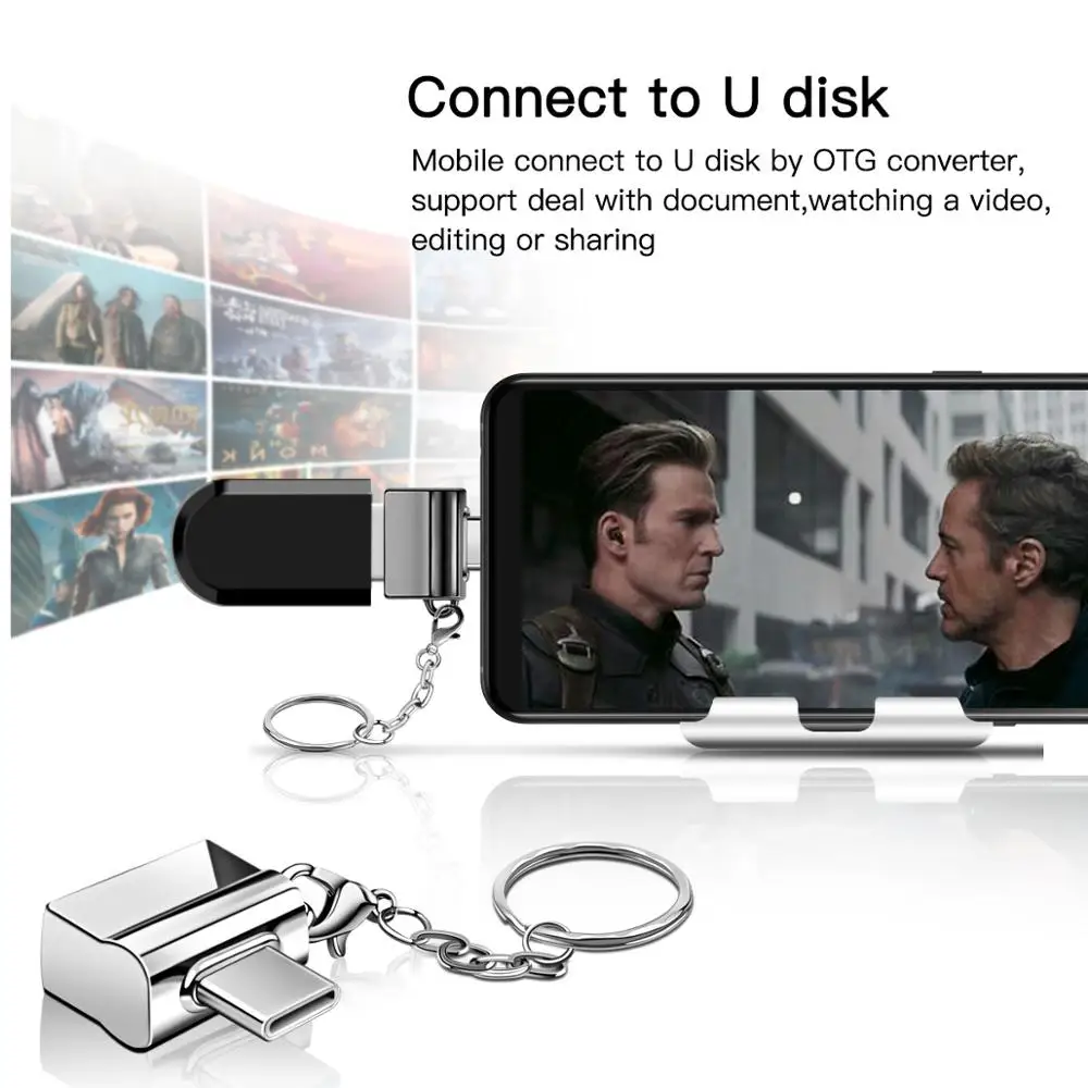 Конвертер FONKEN USB Type C адаптер типа OTG в для PD зарядное устройство Мышь Клавиатура