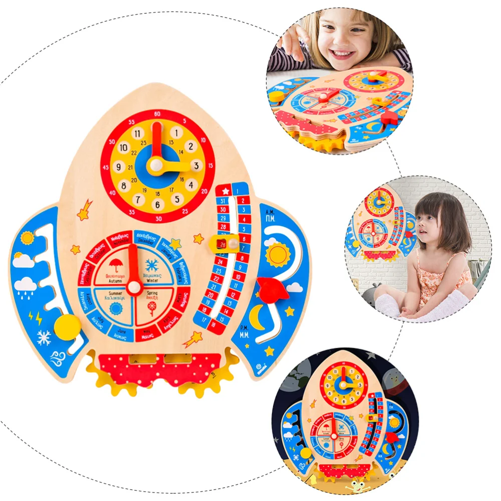 

1 Pc Adorable Calendar Playset Enlightenment Clock Time for Babies Kids