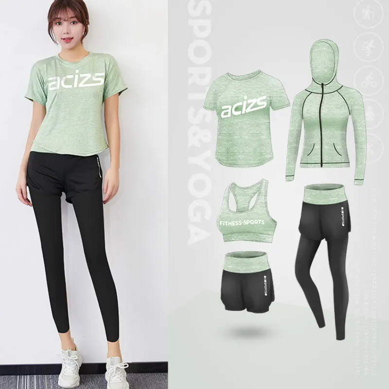 

Спортивный комплект для женщин, повседневный костюм для бега, фитнеса, бега, комплекты для йоги, альпинистский бюстгальтер, топ, быстросохну...