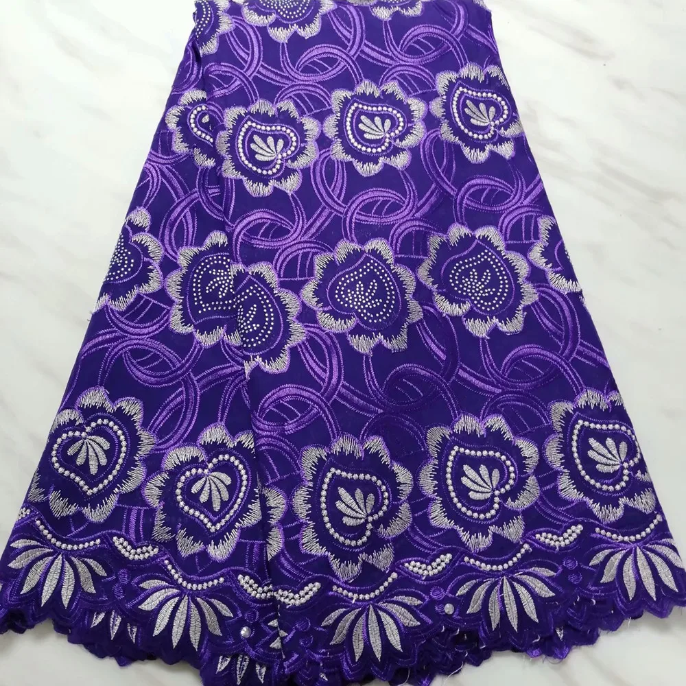 

2019 High quality Stone embroidery cord African Guipure Cotton Swiss Cord French lace Fabric for Dress Gift 5yards/lot LPL11342