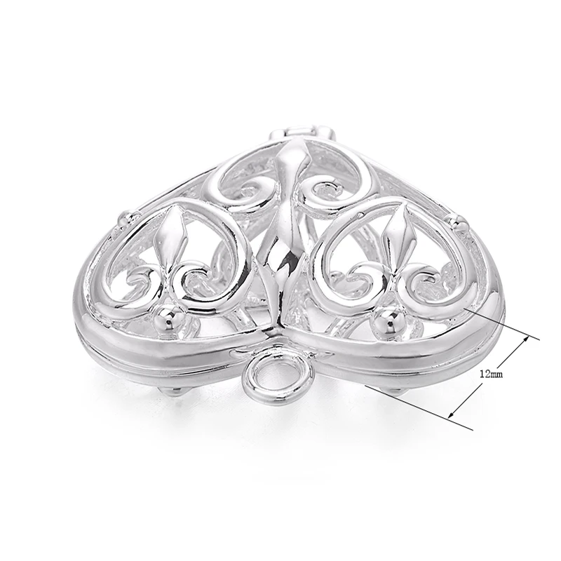 Медальон с распылителем эфирного масла серебристого цвета 34*31*12 мм 1 шт.|Подвески|