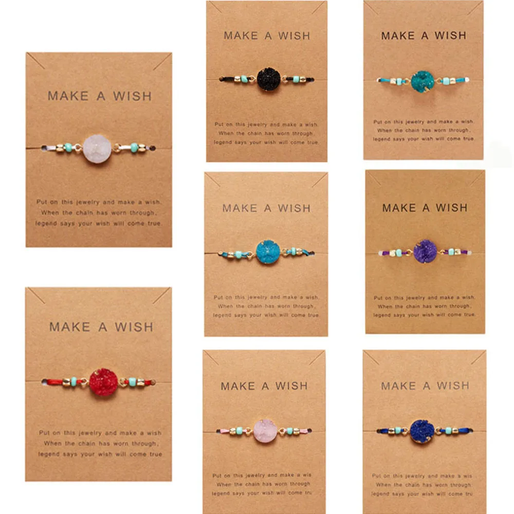 Браслет с подвесками из натурального камня смолы женская бижутерия винтажные