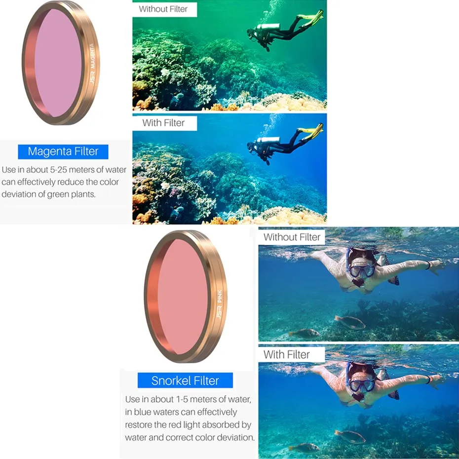 Для Osmo Карманный водонепроницаемый корпус фильтр фильтры для подводной съемки DJI