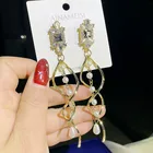 AINAMEISI Винтажные висячие серьги золотого цвета с длинной нитью и кисточками для женщин глянцевые круглые геометрические серьги в Корейском стиле модные украшения