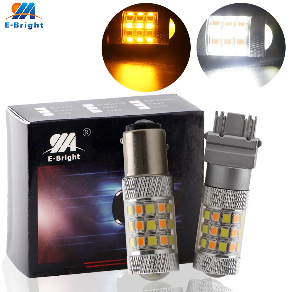 2 шт. 3157 12 В постоянного тока 2835 42 SMD S25 1157 BAY15D светодиодная лампа автомобильная