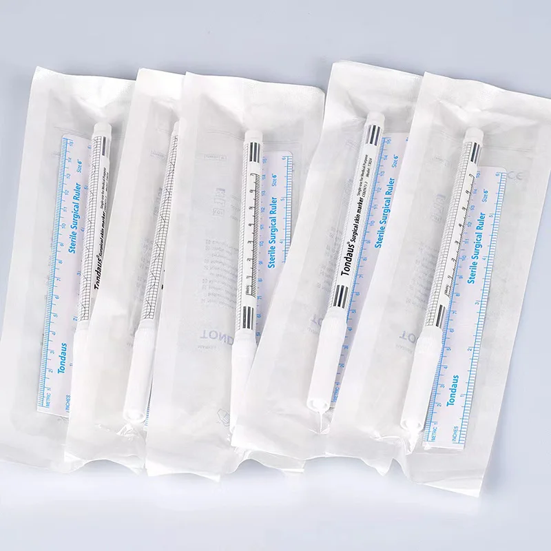 

5/10/20Pcs Surgical Skin Eyebrow Marker Pen Tattoo Skin Marker Pencil With Measuring Ruler Microblading Positioning Makeup Tool