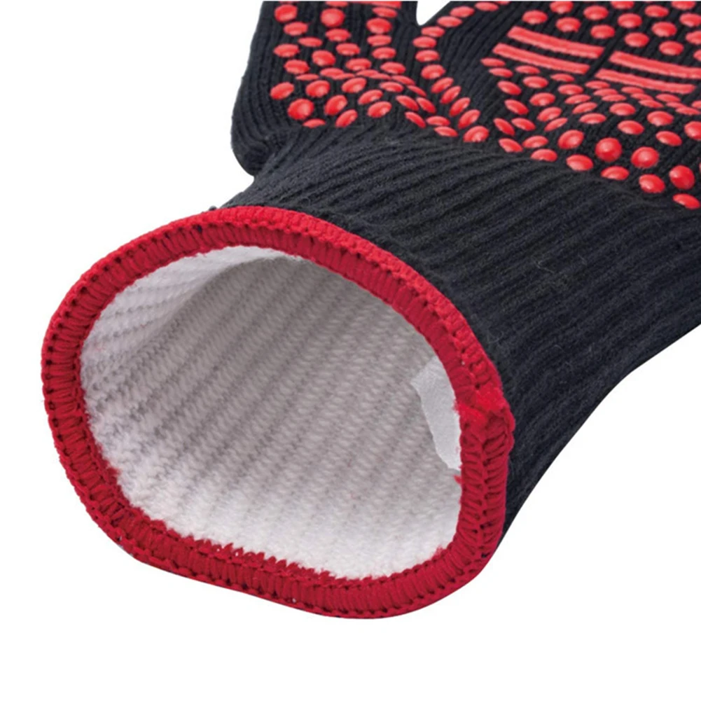 Перчатки для барбекю кухонные противоскользящие огнестойкие митенки духовки