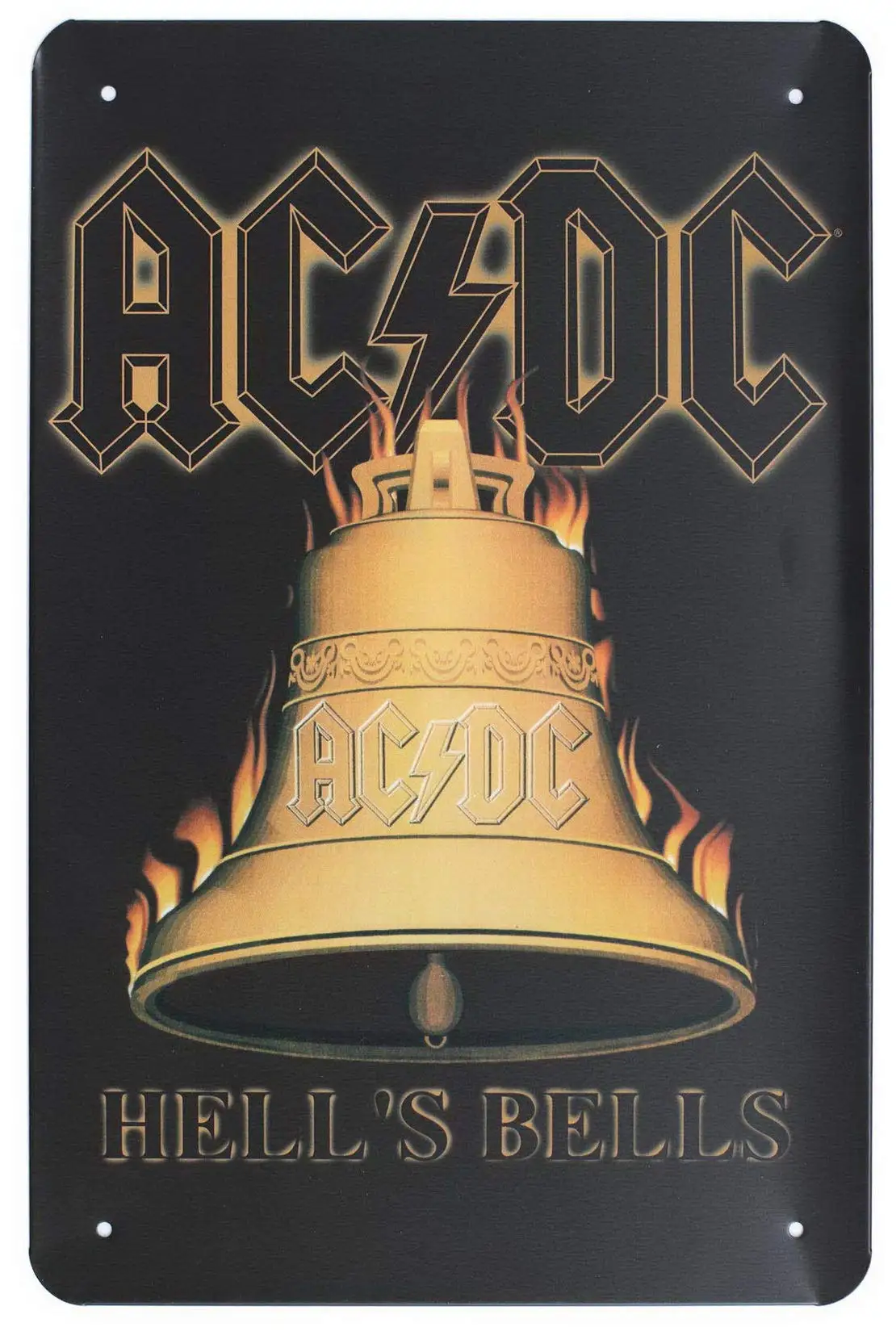 Ucland Ac dc Hell's Bells металлический жестяной знак Настенный декор 20x30 см жестяные