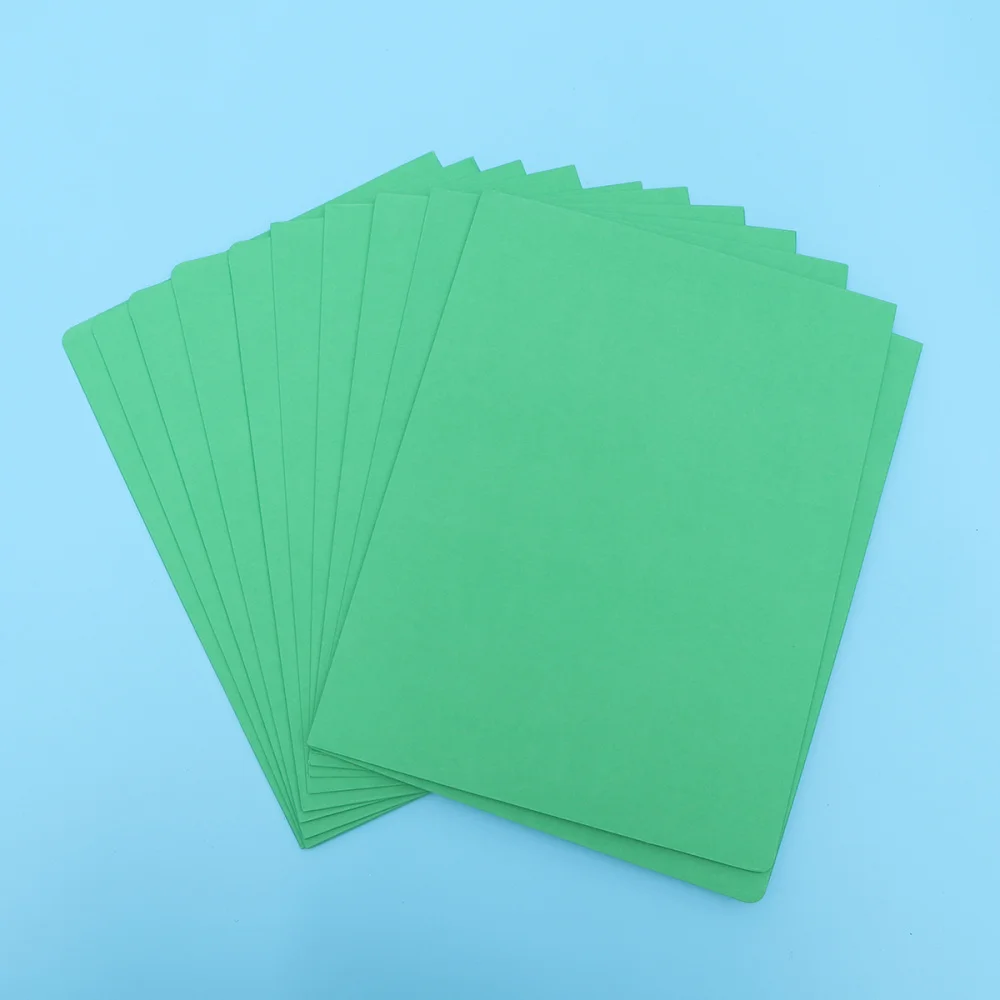 

12Pcs A4 2Pockets Kraft Paper File Folder Brown Holder Document Folder Office Project File Presentation Folder (Green)