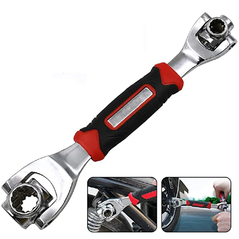 

48-in-1 Tiger Wrench Hand Tools Socket Works With Spline Bolts Torx 360 Degree 6-Point Universial Furniture Car Repair Spanner