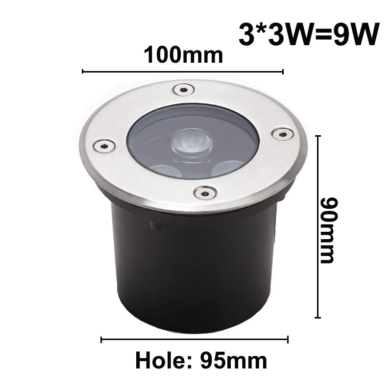 Внешний контроль 4 проводной RGB светодиодный подземный светильник напольный