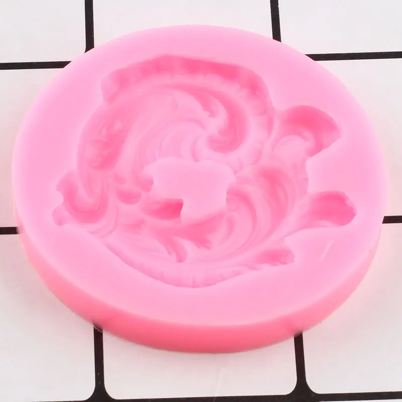 Sugarcraft силиконовые формы для торта облегчение прокрутки помадка инструменты