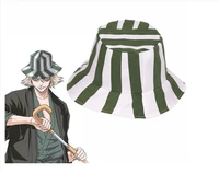 anime bleach urahara kisuke cosplay hat cap dome green and white striped summer cool hat watermelon hats accessories
