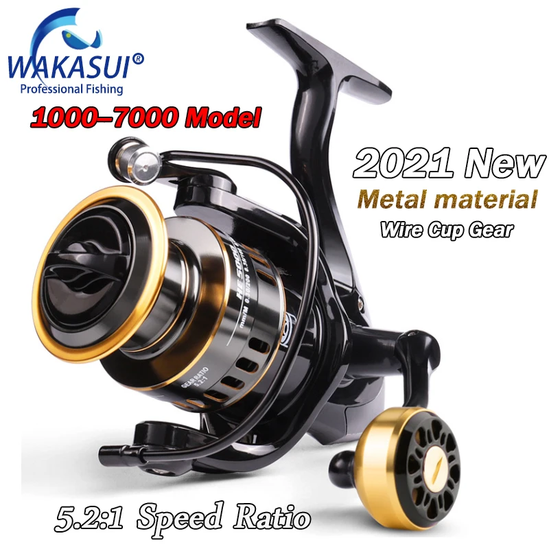 

2021New Fishing Reel HE500-7000 Drag 10kg Metal/EVA Ball Grip Spool Spinning Reel Saltwater Reel For Carp Reel Fishing Pesca