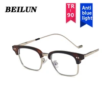 vintage tr90 anti blue light glasses for men fashion women classic half square frame metal optical eyeglasses gafas de sol %d0%be%d1%87%d0%ba%d0%b8