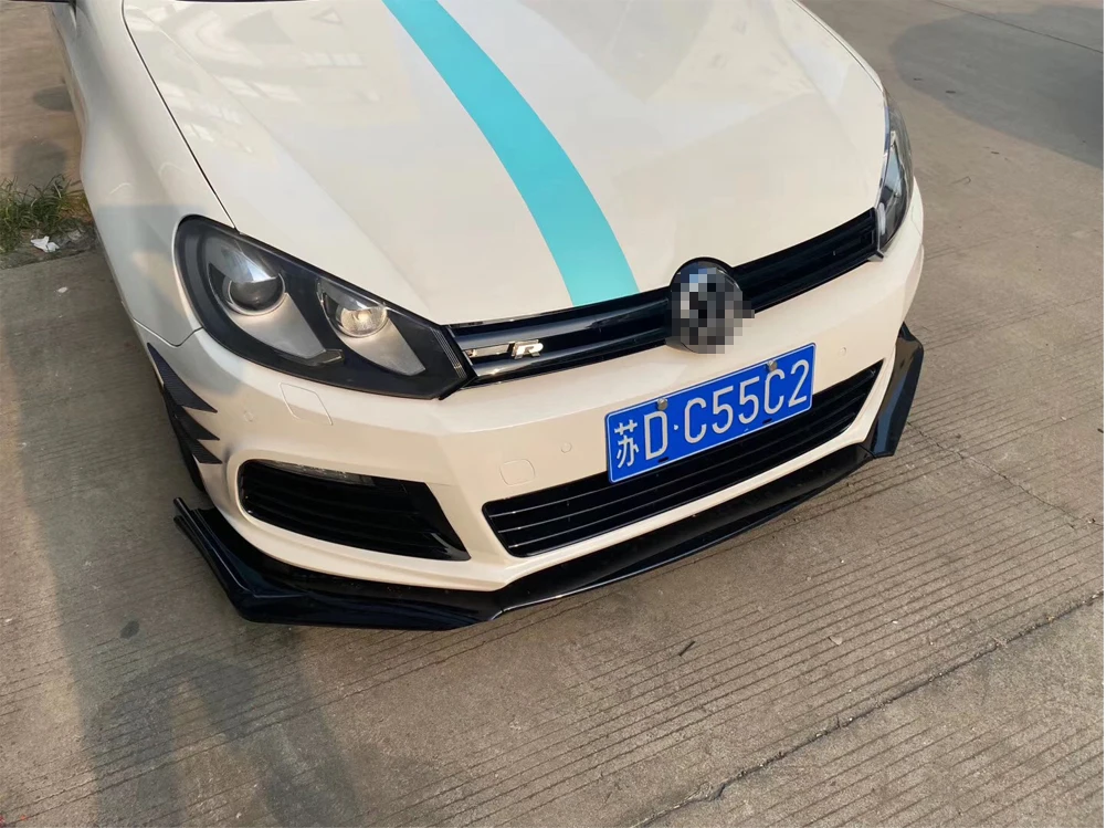 ABS черный передний бампер спойлер для подбородка разветвители откидные фартуки