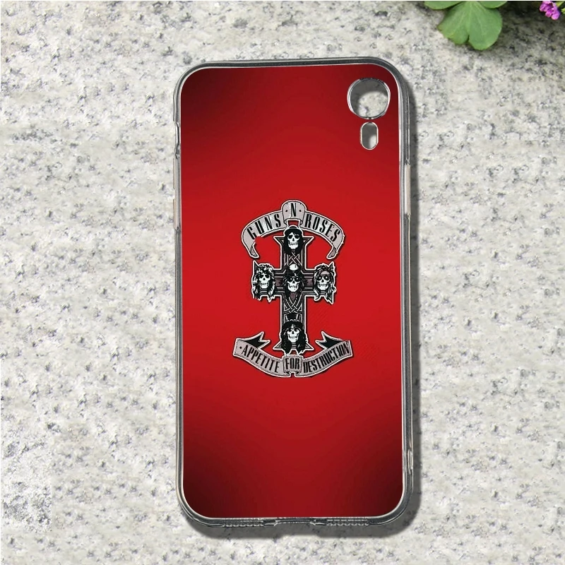 NO.6 Guns n Roses мягкий чехол для мобильного телефона из ТПУ чехол для Iphone 4, 4S 5 5S SE 5C 6 6S 7 8 Plus X XS XR максимальный чехол - Цвет: NO.6