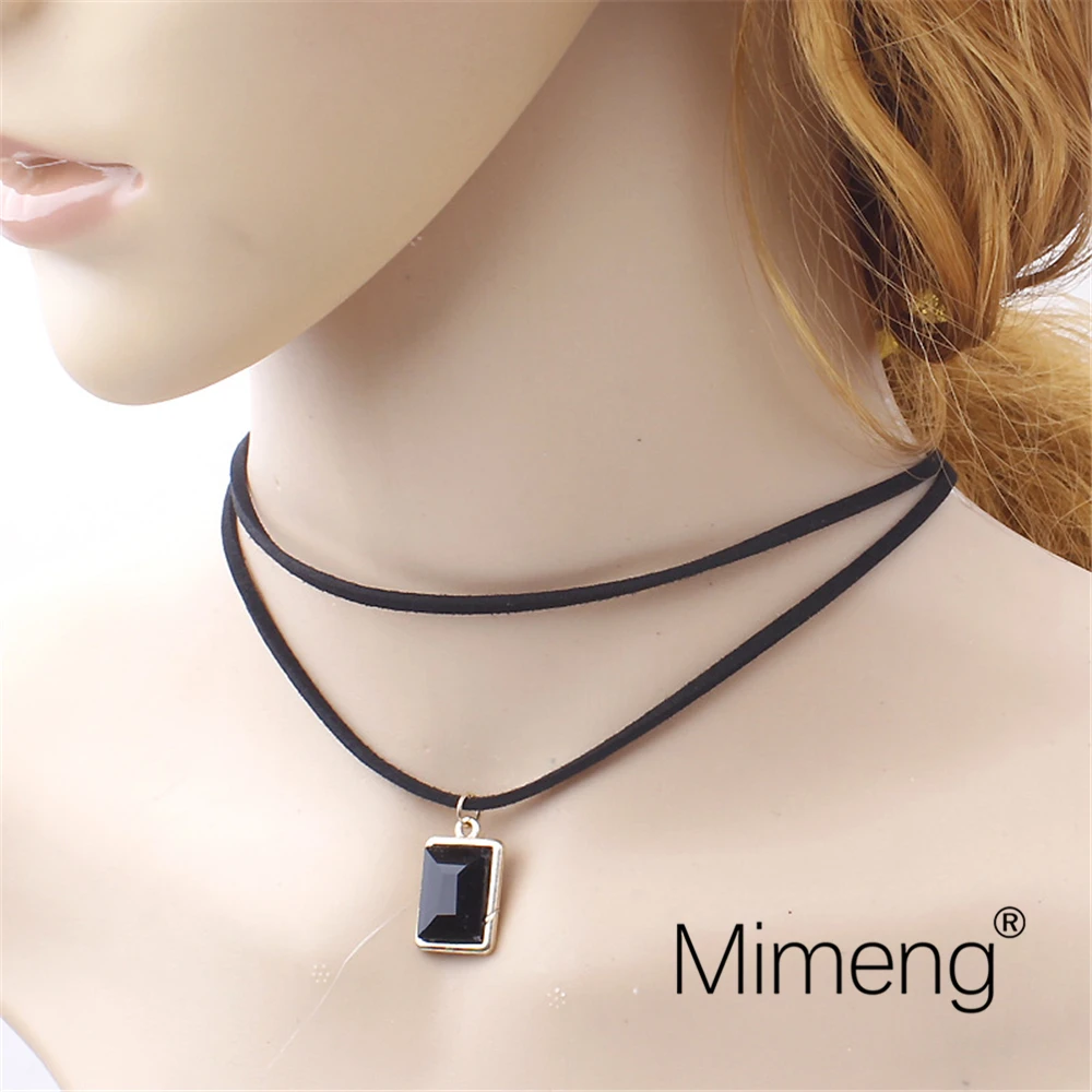 Ожерелье с подвеской Mimeng квадратное ретро ожерелье цепочка на ключицы простое