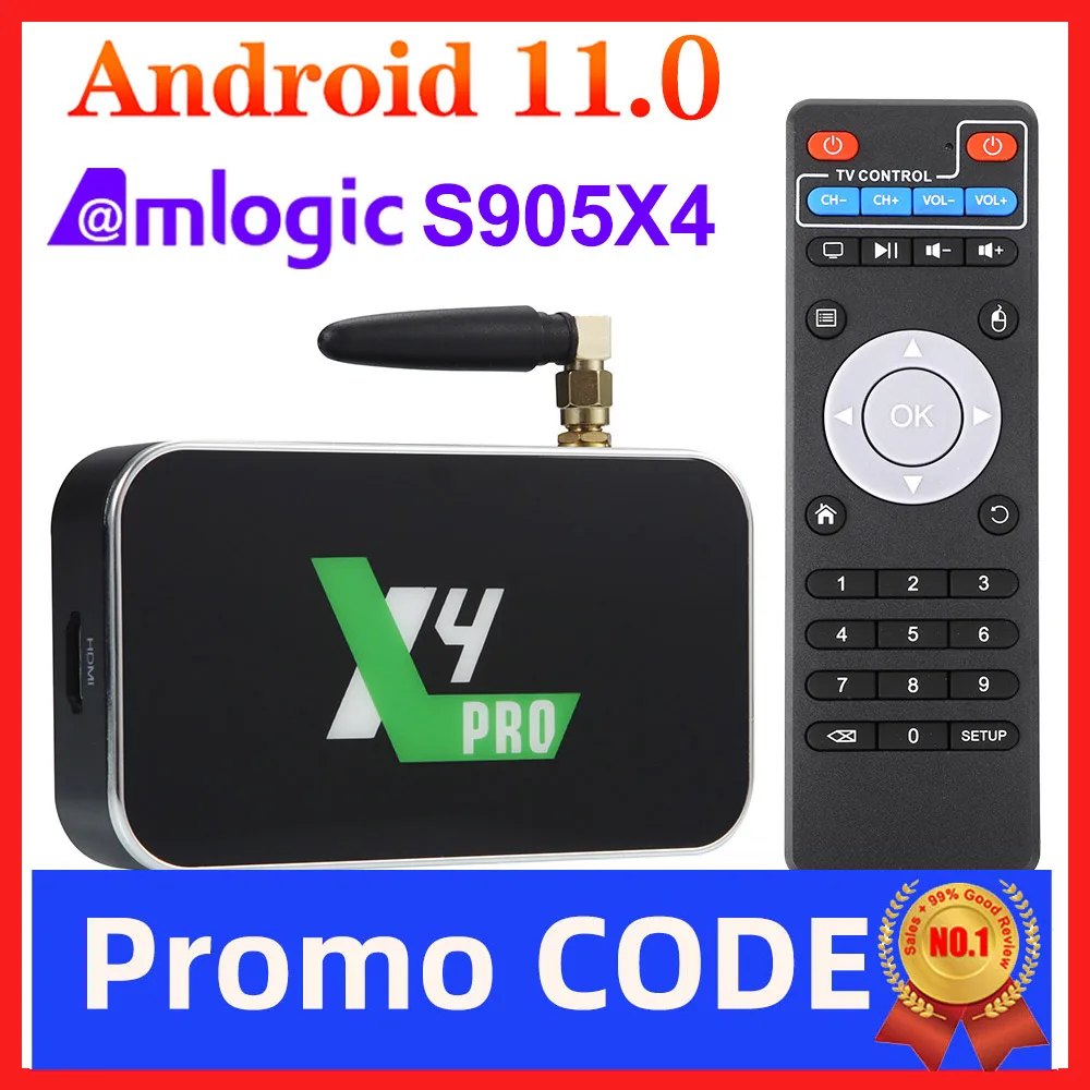 

2021 Ugoos X4 Pro Smart TV BOX Android 11 Amlogic S905X4 DDR4 4GB RAM 32GB TVBox 2.4G/5G WiFi 1000M 4K Set Top Box X3 PRO VS KM6