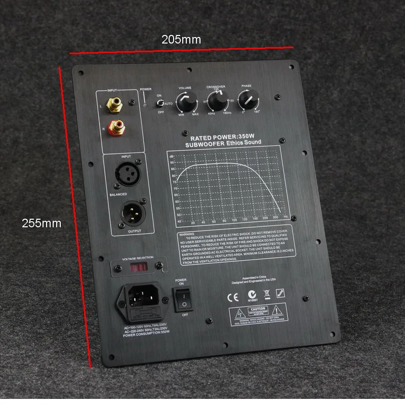 110 В HIFI моно 220 Вт сабвуфер цифровая плата усилителя активной мощности чистый бас