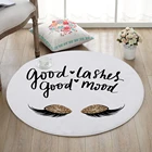Новое поступление мягкий круглый ковер с ресницами Современный домашний декор напольный ковер коврик для спальни Нескользящие игровые коврики для детей коврик для стула коврики