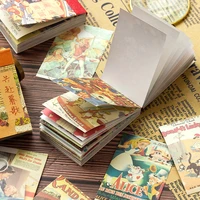 50 pcslot retro sticker books vintage ins fairy tale photo sticker decorative scrapbooking diary album planner supplies