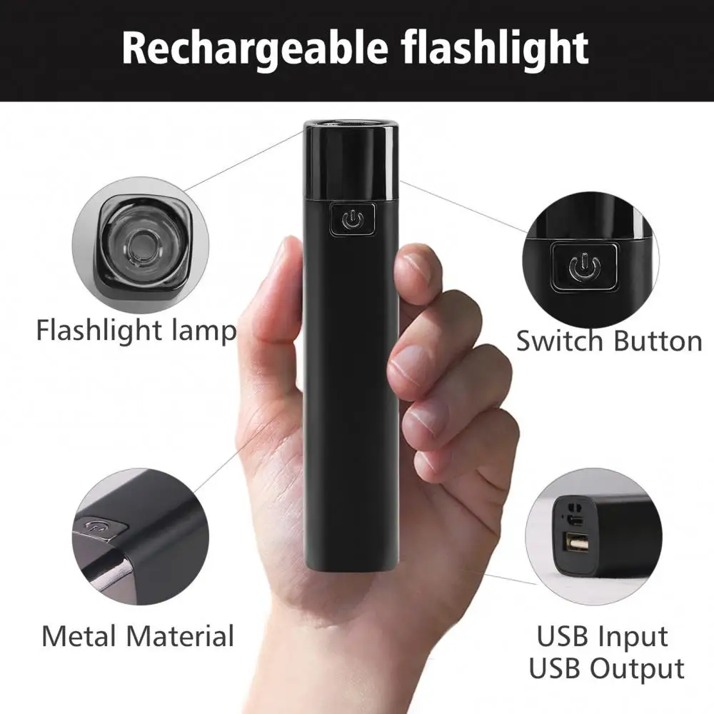 

Flashlight Commando Light Rechargeable Charging Treasure Multifunctional Bright Field Super Bright Mini Household Durable Lamp