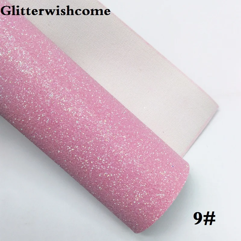 9 Glitterwishcome 21X29 см A4 Размер Vinilo Textil, Vinil Para Lazos, блестящий винил, тонкая блестящая ткань для бантов, GM154A - Цвет: 9