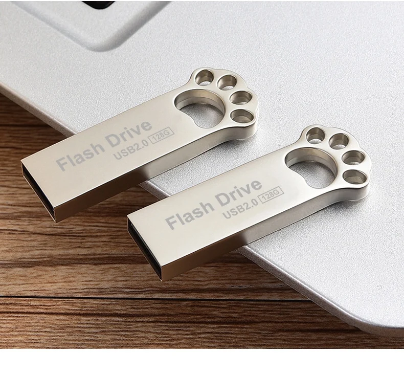 Металлический флеш накопитель в виде кошачьей лапы 2 0 ГБ 32 64 16 высокоскоростной Usb