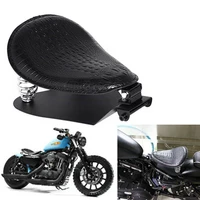 alligator leather motorcycle driver solo seat spring bracket mounting base kit for harley sportster bobber chopper custom