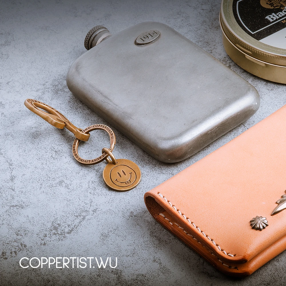 Coppertist. wu латунный ключ декоративный узор карабин гаечный ключ застежки коготь крюк брелок кулон-брелок для автомобиля