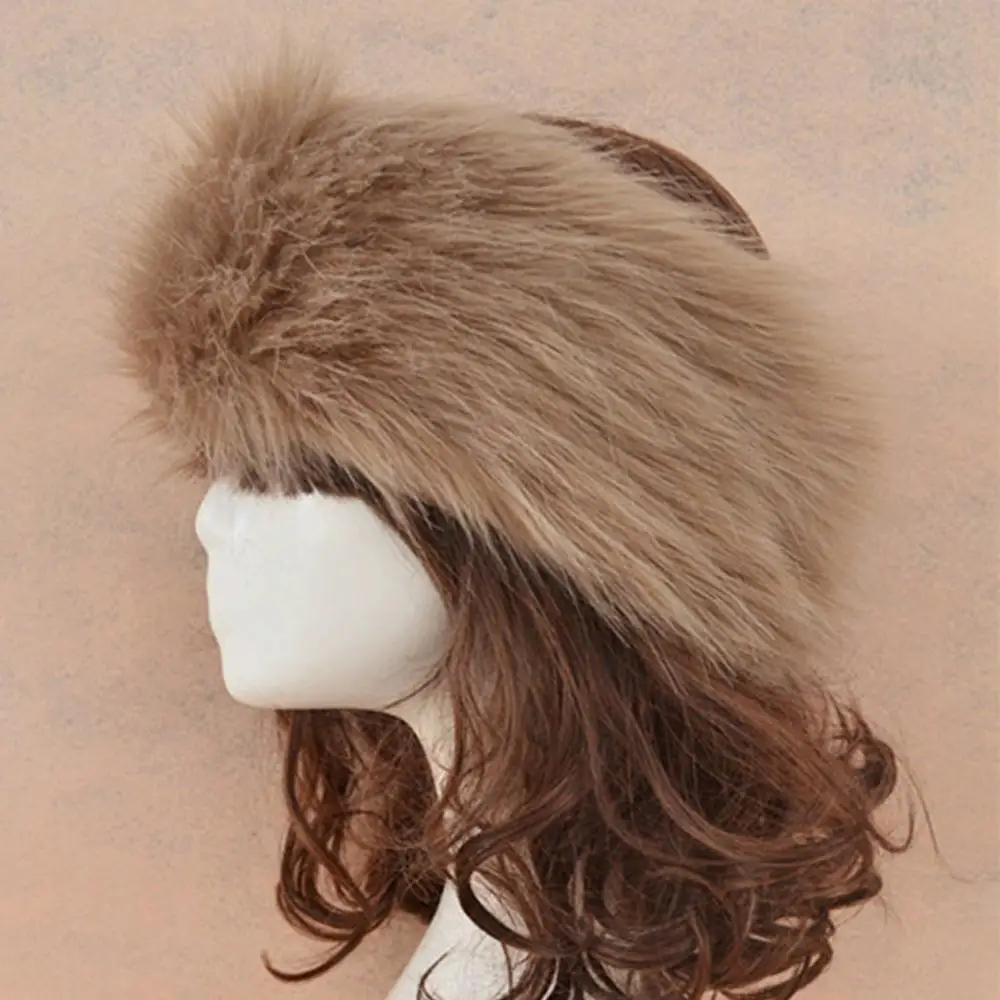 Горячая повязка на голову из искусственного меха зимние наушники шапка для
