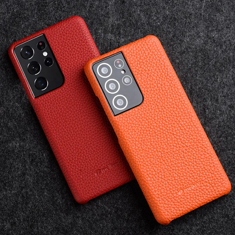 

Жесткий чехол из натуральной кожи с кнопками для Samsung Galaxy S21 S21 + Plus, ультрароскошный чехол из настоящей коровьей кожи для телефона