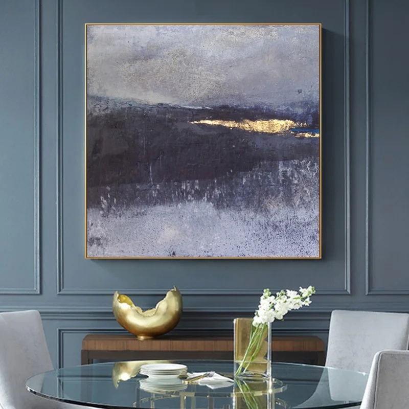 

Handmade Canvas Painting Black Art Abstract Canvas Art Wall Painting Modern Light Luxury Mural Hotel Clubs Decorative Painting