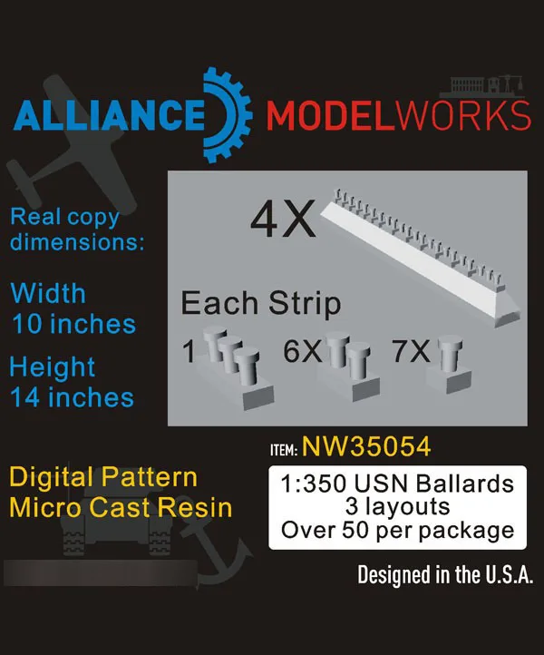 

1/350 Resin Kits USN Ballards 3 Layouts NW35054 Model Accessory