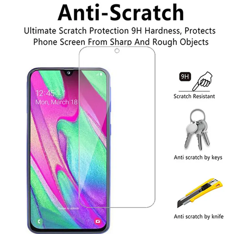 3pcs tempered glass for samsung galaxy a40 protective glass screen protector for samsung a40 a 40 safty glass 5 9 sm a405fn free global shipping