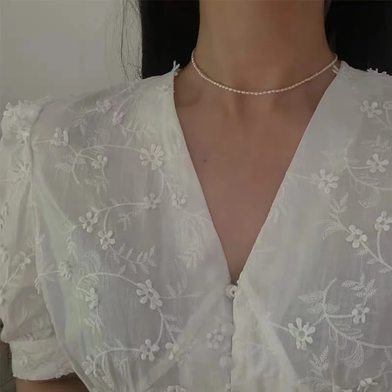 Цепочка-чокер с натуральным жемчугом 14K NVD | Украшения и аксессуары