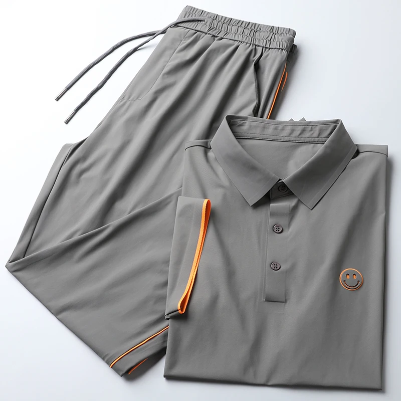 

JSBD Воздухопроницаемый Быстросохнущий охлаждающий холодный охлаждение 2021 летний высококлассный Сверхтонкий мужской спортивный комплект д...