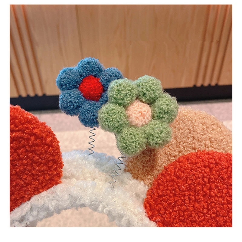 Новинка милый мультяшный аксессуар для волос повязка на голову с цветами женский