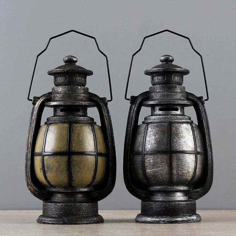 Винтажная керосиновая лампа миниатюрная модель копилки украшение для дома