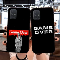 dabieshu game over black tpu soft phone case for samsung s20 plus ultra s6 s7 edge s8 s9 plus s10 5g lite 2020