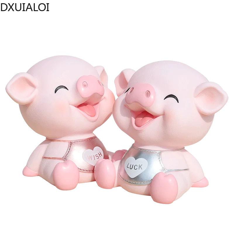 Креативная розовая копилка украшение для детской комнаты мультяшная с защитой