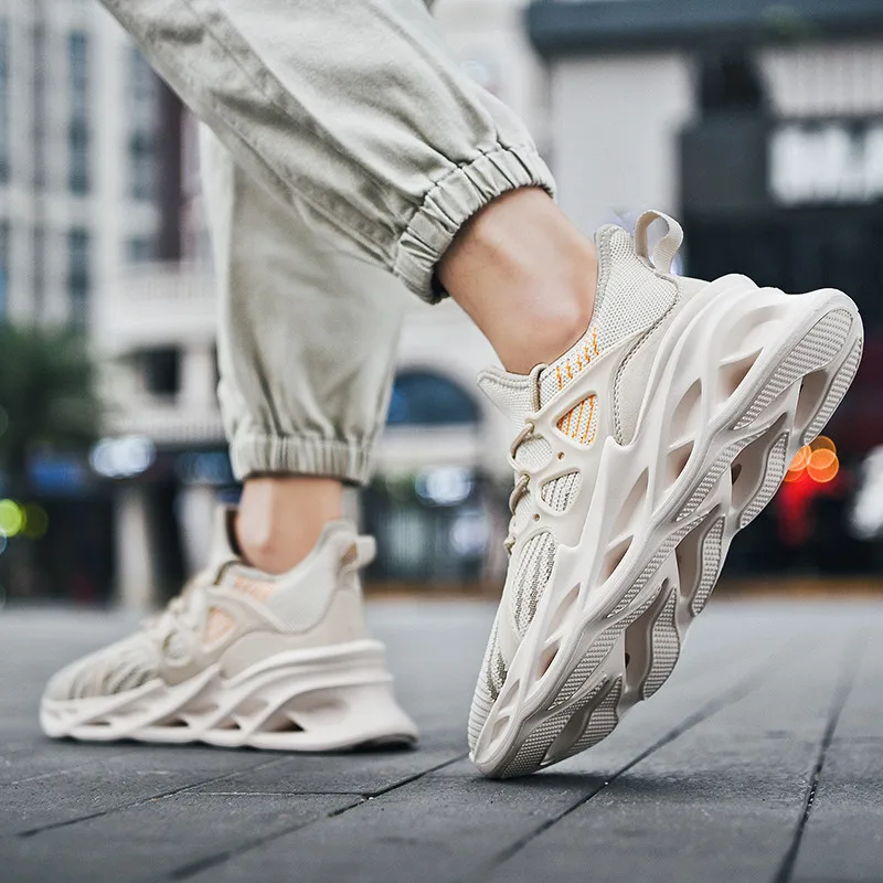 

Новое поступление, спортивная обувь, мужская кожаная обувь на плоской подошве, мужская спортивная обувь, мужские кроссовки для бега, модные ...