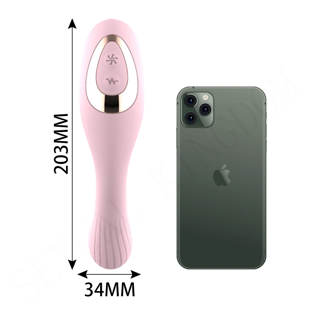 Вибратор лижущий язык двойной мотор AV Wand 10 режимов Стимулятор точки G для клитора