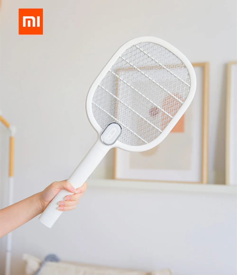 Xiaomi Mijia 3Life Mosquito Swatter Rechargeable LED Electric Insect Bug Fly Dispeller Killer Racket 3-Layer Net | Электроника