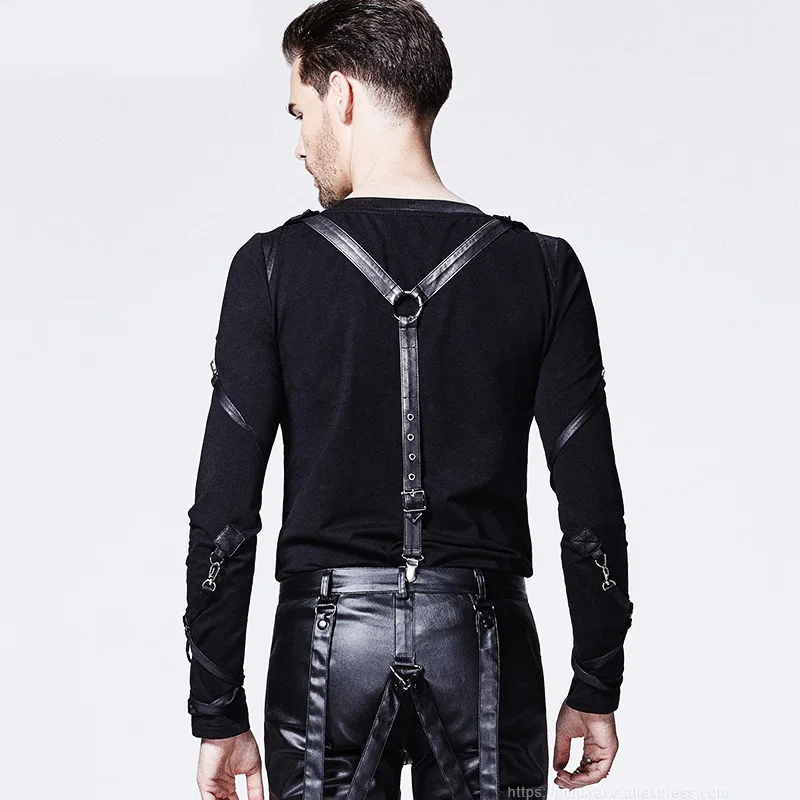 Мужской аксессуар с заклепками в стиле панк готический ремешок вечерние