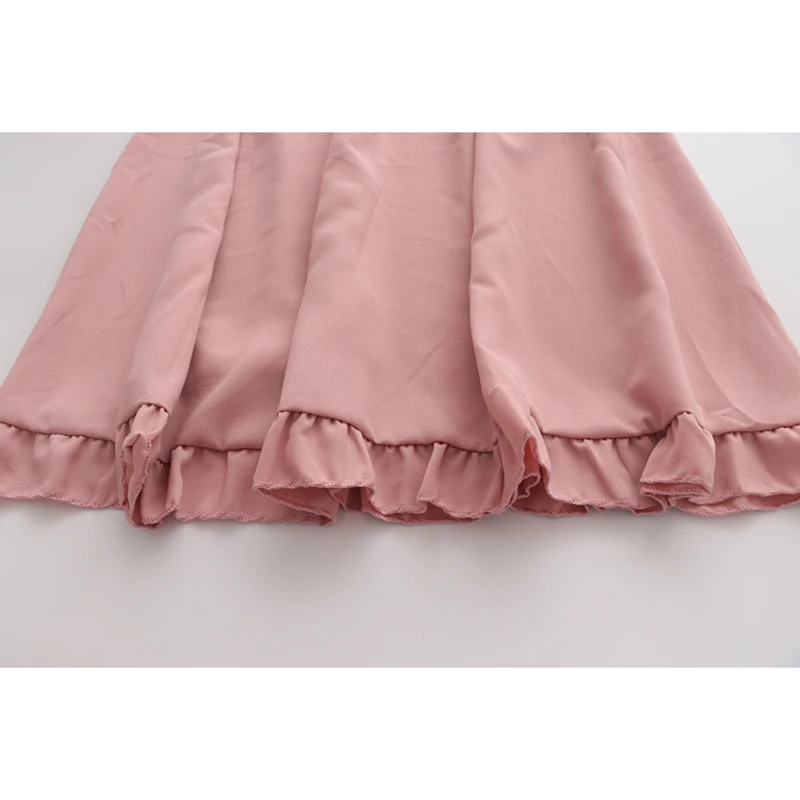 

Women Dress 2021 Summer New Sweet Spaghetti Strap Dresses Streetwear Fashion Bow Lace Up Vestido Chic Elegant Sleeveless Clothes