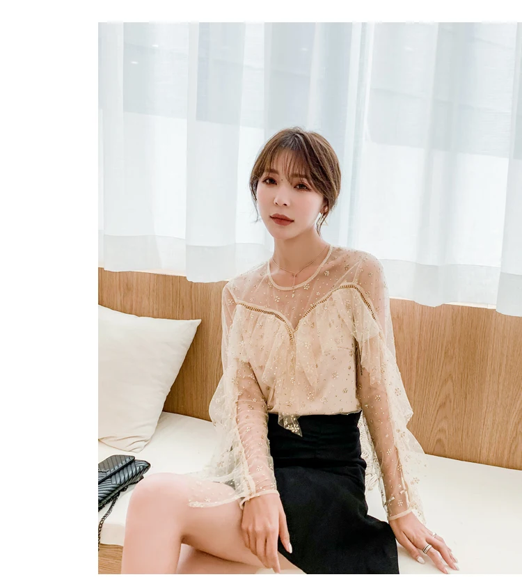 

blusas mujer de moda 2019 Fashion Women Tops and Blouses Long Sleeve Women Blouses Sweet Casual Elegant Women Tops 5321 50