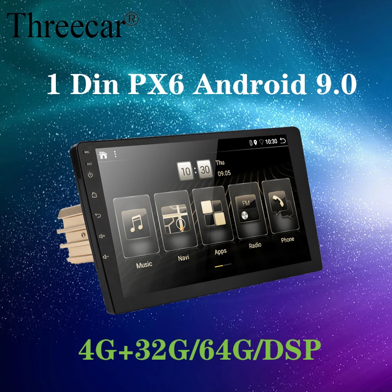 2020 1 Din Car Android 9 0 радио мультимедиа плеер PX6 4G Оперативная память 32G Встроенная GPS